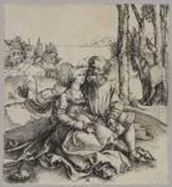 Ill-assorted Couple Oil Painting by Albrecht Durer