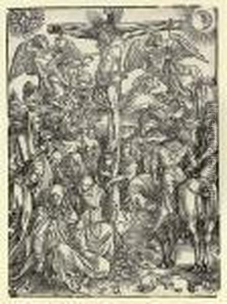 The Crucifixion, From The Large Passion Oil Painting by Albrecht Durer