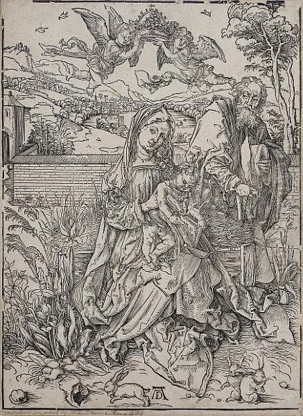 The Holy Family With Three Hares (bartsch 102) Oil Painting by Albrecht Durer