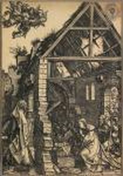 Die Geburt Christi Pl. 9 From Das Marienleben Oil Painting by Albrecht Durer