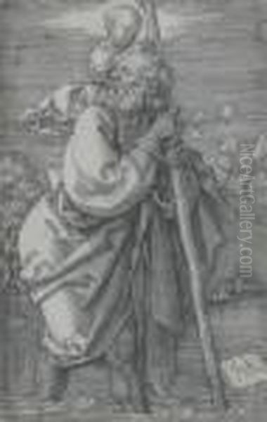 St. Christopher Oil Painting by Albrecht Durer