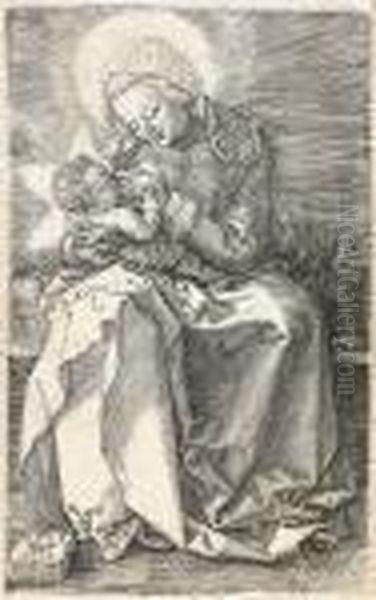 Virgin Nursing The Child Oil Painting by Albrecht Durer