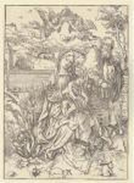 The Holy Family With Three Hares Oil Painting by Albrecht Durer