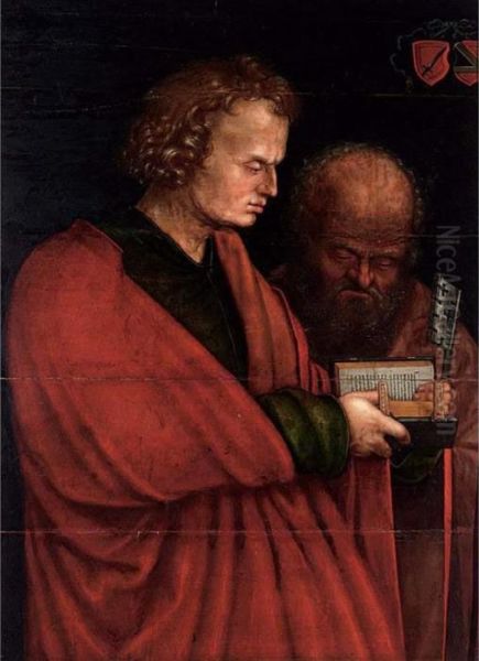 St. John The Evangelist And St. Peter Oil Painting by Albrecht Durer