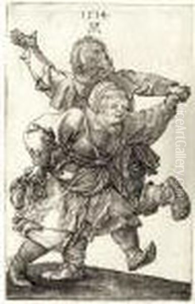 Peasant Couple Dancing Oil Painting by Albrecht Durer