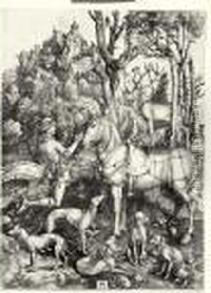 Saint Eustace Oil Painting by Albrecht Durer