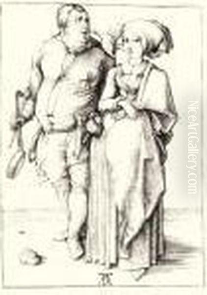 Cook And His Wife Oil Painting by Albrecht Durer