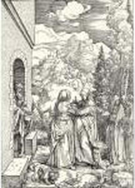 Visitation Oil Painting by Albrecht Durer