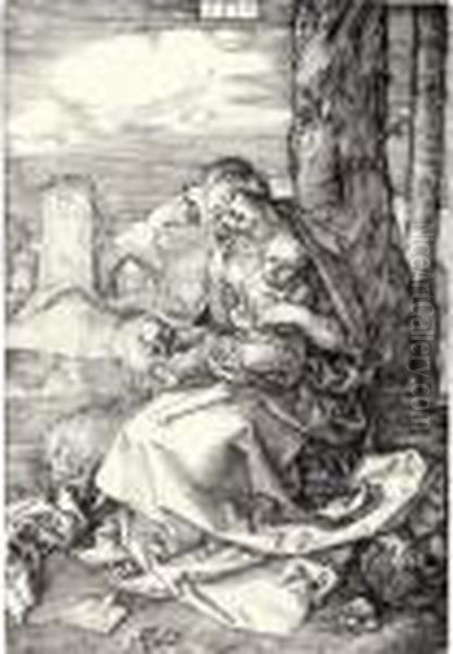 Virgin And Child With The Pear Oil Painting by Albrecht Durer