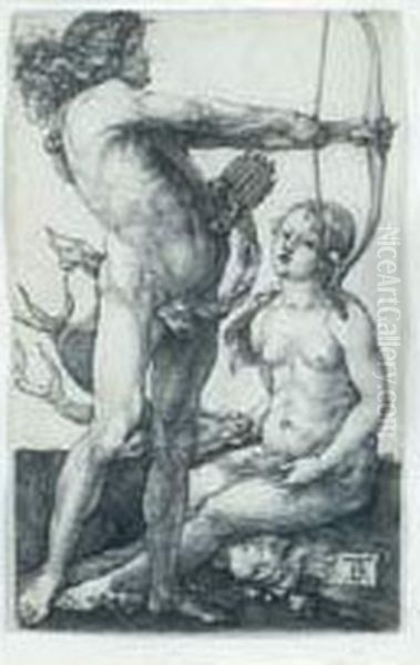 Apollon Et Diane Oil Painting by Albrecht Durer