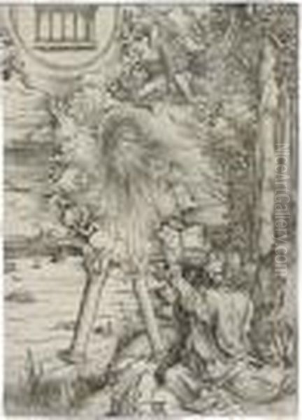 St. John Devouring The Book Oil Painting by Albrecht Durer