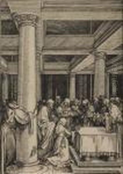 The Presentation Of Christ In The Temple. Oil Painting by Albrecht Durer