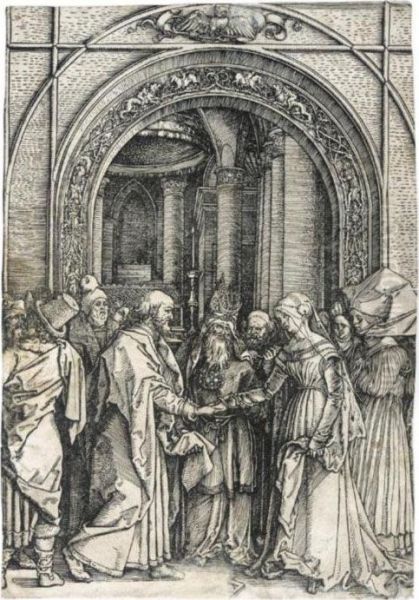 The Betrothal Of The Virgin, From The Life Of The Virgin Oil Painting by Albrecht Durer