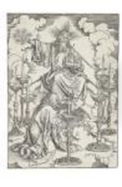 The Vision Of The Seven Candlesticks Oil Painting by Albrecht Durer