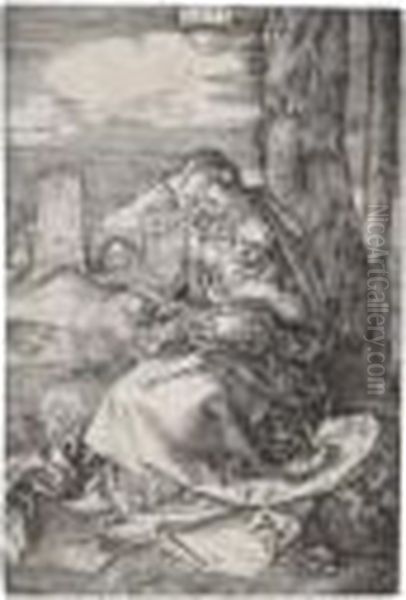 The Virgin And Child With A Pear Oil Painting by Albrecht Durer