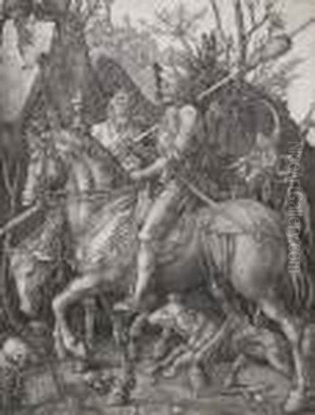 Knight, Death And The Devil Oil Painting by Albrecht Durer