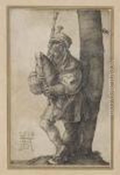 The Bagpiper Oil Painting by Albrecht Durer