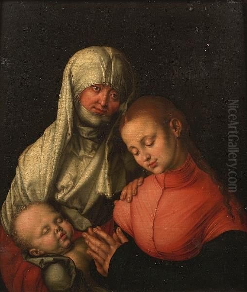 The Virgin And Child With Saint Anne Oil Painting by Albrecht Durer