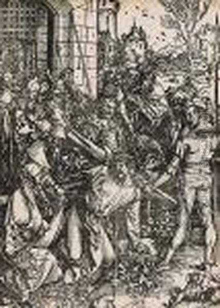 The Bearing Of The Cross (bartsch Wc10) Oil Painting by Albrecht Durer