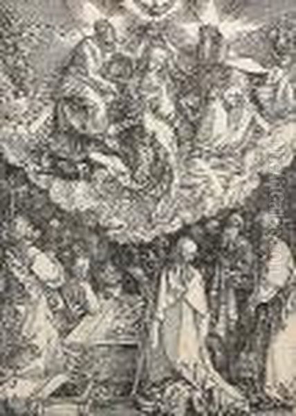 The Assumption And Coronation Of The Virgin (the Life Of The Virgin) (bartsch Wc 94) Oil Painting by Albrecht Durer