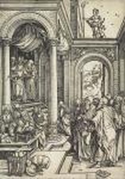 The Presentation In The Temple. Oil Painting by Albrecht Durer