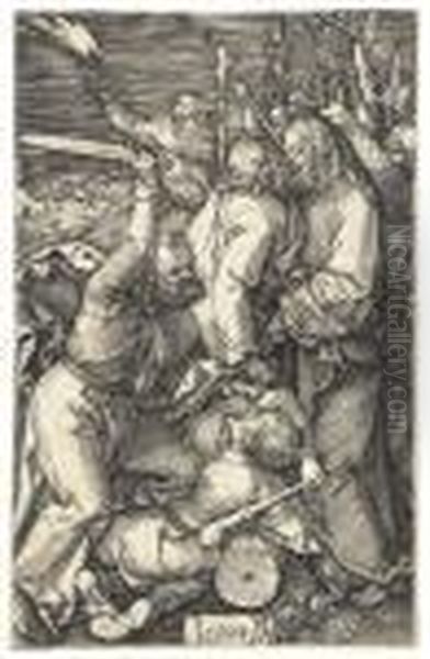 The Betrayal Of Christ, From The Engraved Passion (b., Meder, Holl. 5) Oil Painting by Albrecht Durer