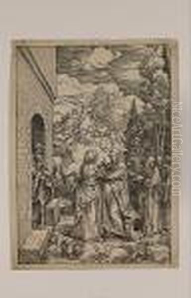 The Visitation (bartsch 84) Oil Painting by Albrecht Durer