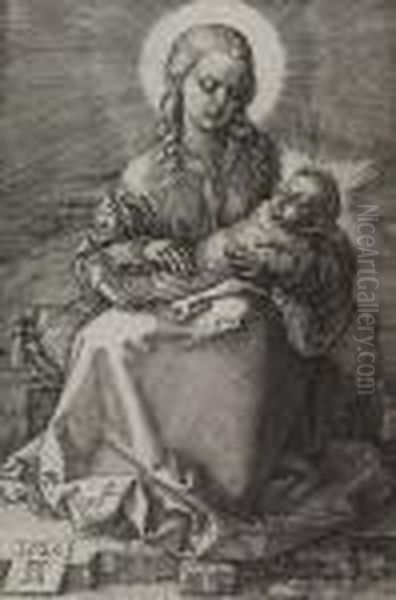 Virgin With The Swaddled Child Oil Painting by Albrecht Durer