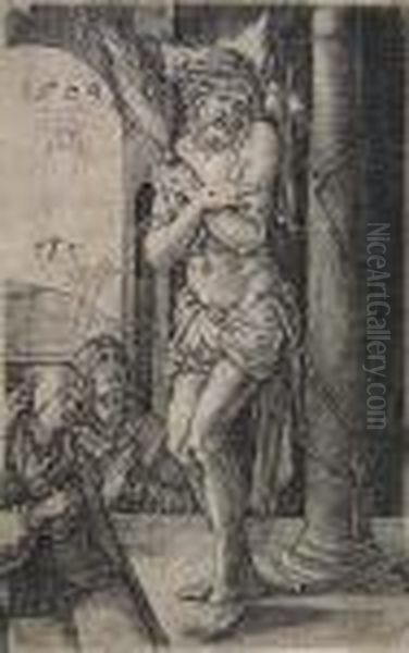 Man Of Sorrows Standing By The Column Oil Painting by Albrecht Durer