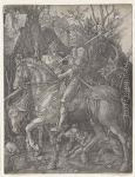 Knight, Death And The Devil Oil Painting by Albrecht Durer