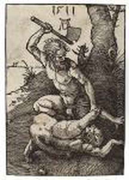 Cain Killing Abel Oil Painting by Albrecht Durer