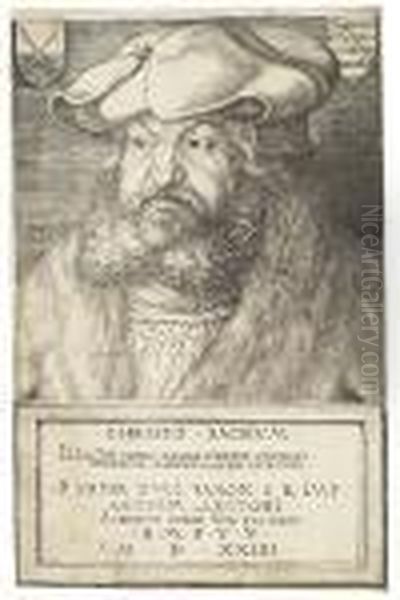 Frederick The Wise, Elector Of Saxony Oil Painting by Albrecht Durer