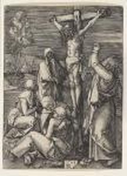 Christ On The Cross Oil Painting by Albrecht Durer