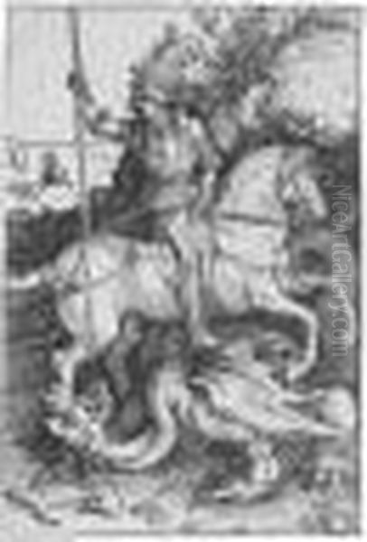 St George (b.111; M., Holl.225) Oil Painting by Albrecht Durer