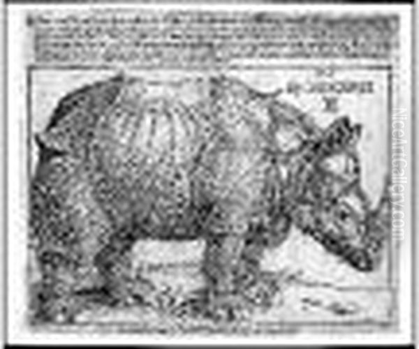 Le Rhinoceros. 1515. Oil Painting by Albrecht Durer