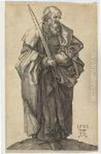 St. Simon<</b> Oil Painting by Albrecht Durer