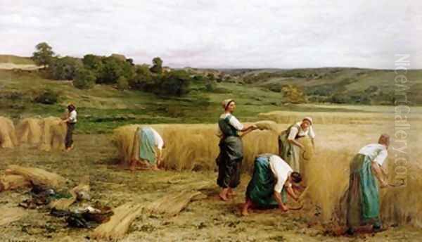 Harvest 1874 Oil Painting by Leon Augustin Lhermitte