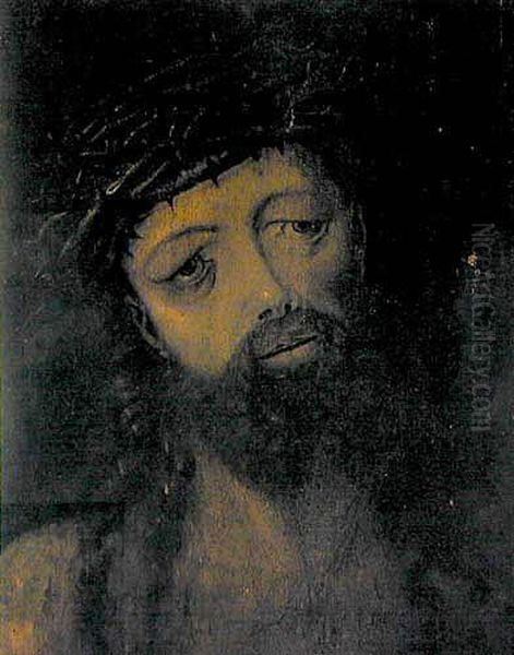 Glowa Chrystusa Oil Painting by Albrecht Durer