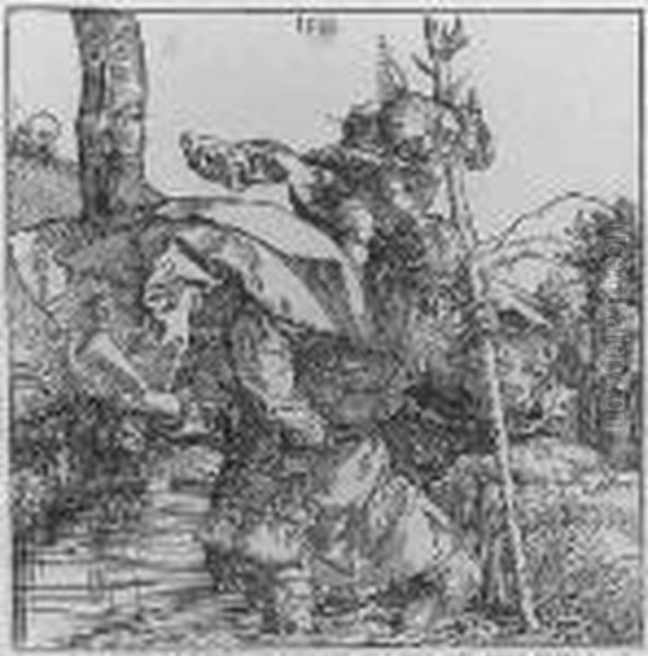 St. Christopher (b. 103; M., Holl. 223) by Albrecht Durer