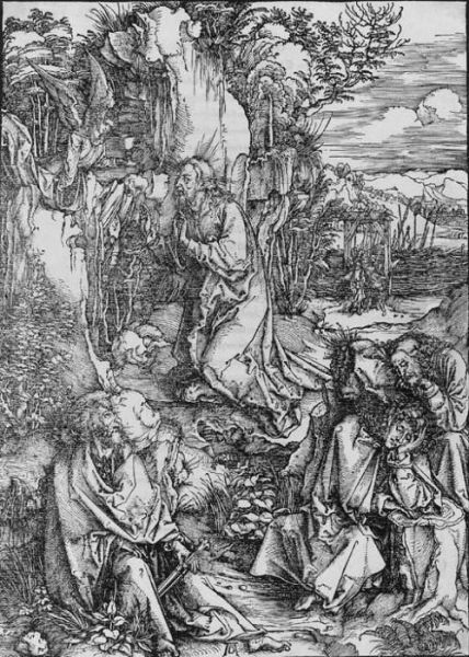 The Agony In The Garden, From The Large Passion (b. 6; M., Holl.115) Oil Painting by Albrecht Durer