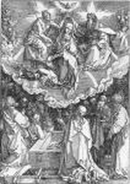 The Assumption And Coronation Of The Virgin, From The Life Of Thevirgin Oil Painting by Albrecht Durer