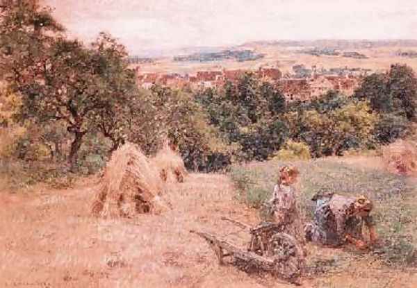 Cutting grass Oil Painting by Leon Augustin Lhermitte