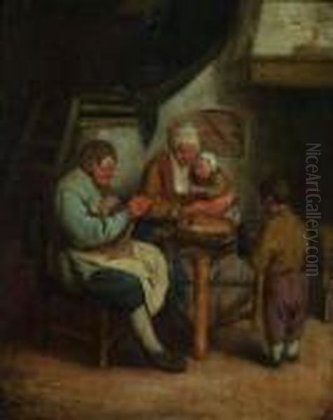 Le Benedicite Oil Painting by Cornelis Dusart