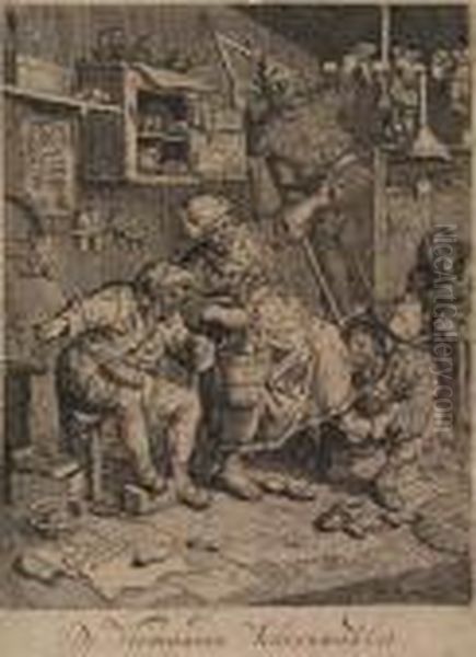 The Cobbler Oil Painting by Cornelis Dusart