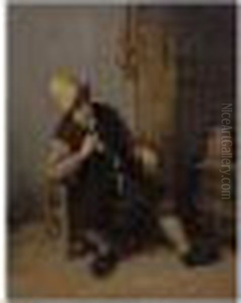 The Smoker Oil Painting by Cornelis Dusart