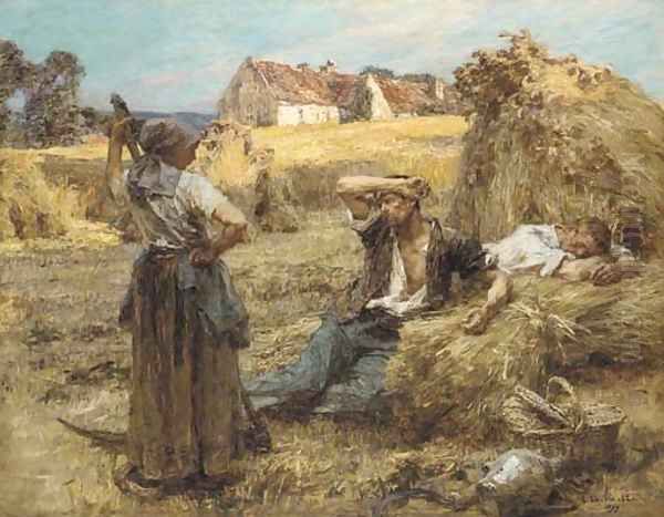 Le Reveil du Faucheur Oil Painting by Leon Augustin Lhermitte