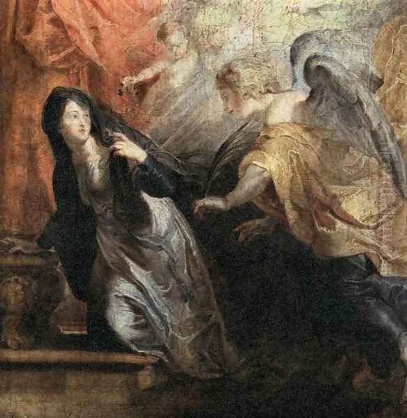 Annunciation 1630s Oil Painting by Frans Luyckx