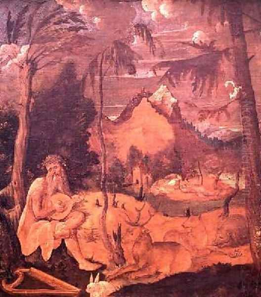 Orpheus and the Animals 1519 Oil Painting by Hans the Younger Leu