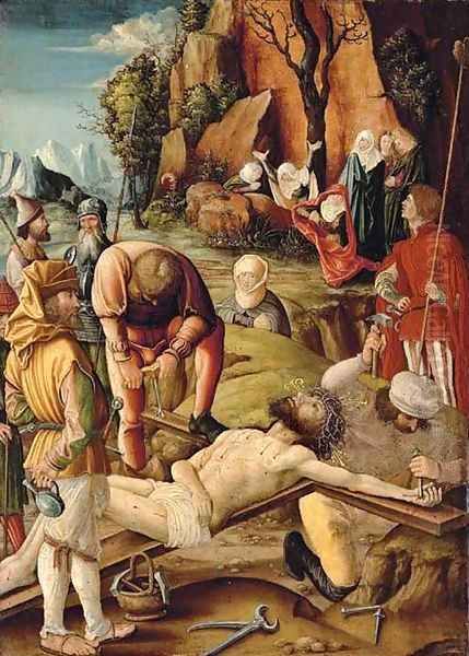 Christ nailed to the Cross Oil Painting by Hans the Younger Leu