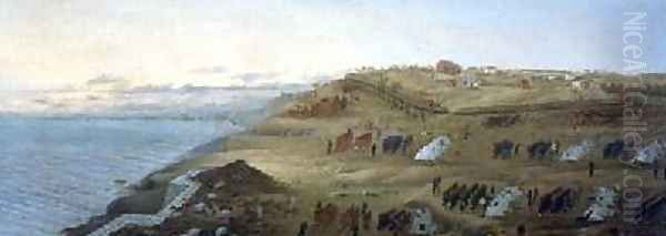 Argentine Camp at Uruguaiana Rio Grande Brazil 1865 Oil Painting by Candido Lopez